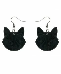 What's New, Pussycat? Black Cat Silhouette Resin Earrings | Erstwilder