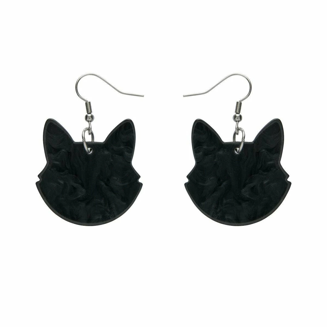 What's New, Pussycat? Black Cat Silhouette Resin Earrings | Erstwilder 3 What's New, Pussycat? Black Cat Silhouette Resin Earrings | Erstwilder