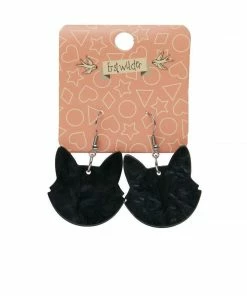 What's New, Pussycat? Black Cat Silhouette Resin Earrings | Erstwilder