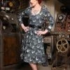 LBHM OYS - S - Final Sale - Hannah Scoop Neck Swing Dress In Victorian Bats Print | Laura Byrnes & Hope Morrison Shop All In-Stock Items By Size