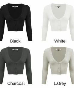 Mak Classic Pinup Button Up Cropped Cardigan In Plus | Pinup Girl Classics