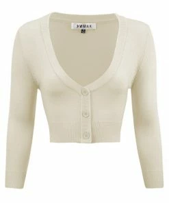 Mak Classic Pinup Button Up Cropped Cardigan In Plus | Pinup Girl Classics