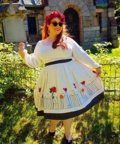 LBHM Final Sale - Bella Skirt In Vases & Roses Border Print | Laura Byrnes & Hope Morrison 7 LBHM Final Sale - Bella Skirt In Vases & Roses Border Print | Laura Byrnes & Hope Morrison