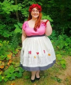 LBHM Final Sale - Bella Skirt In Vases & Roses Border Print | Laura Byrnes & Hope Morrison