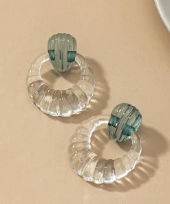 LA3Accesories Lucite Knock On My Door Earrings
