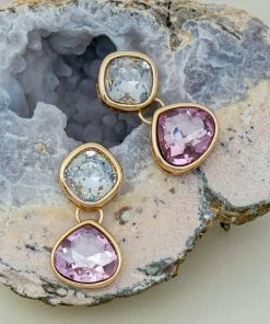 LA3Accesories Rhinestone Drop Earrings What's New, Pussycat?