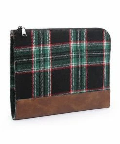 Jen & Co - FashionGo Final Sale - Green Plaid Laptop Sleeve Shop All In-Stock Items By Size