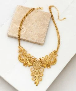 LA3Accesories Night Falls Filagree Necklace In Gold What's New, Pussycat?