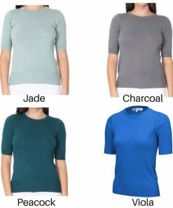 Mak Classic Short Sleeved Crew Sweater | Pinup Girl Under $60