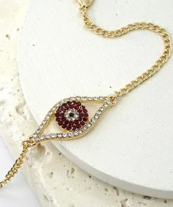 Wall To Wall Eye Love You Bracelet In Red What's New, Pussycat?