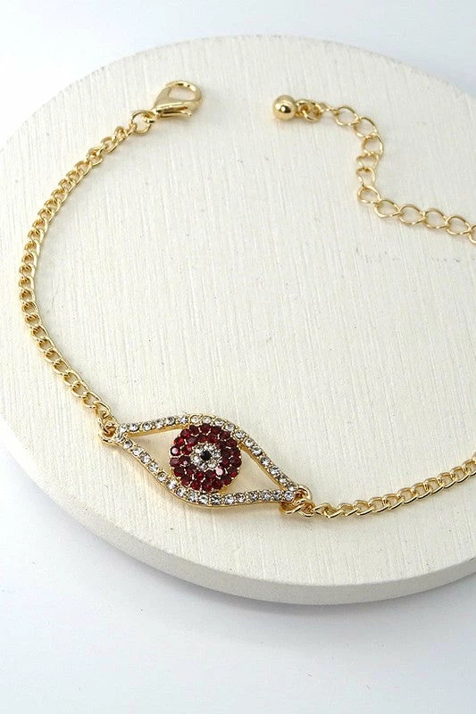 Wall To Wall What's New, Pussycat? Eye Love You Bracelet In Red 3 Wall To Wall What's New, Pussycat? Eye Love You Bracelet In Red