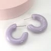 Wall To Wall Perfect Pair Resin Hoops In Lavender