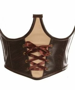 Daisy Corsets What's New, Pussycat? Titania Faux Leather Steel Boned Lace Up Corset