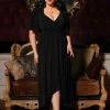 Shop All In-Stock Items By Size Final Sale - Katy Dress In Solid Black Cotton Knit | Pinup Couture