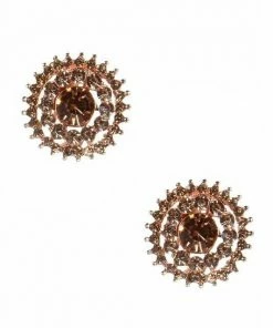 Ole - FashionGo Final Sale - Crystal Snowflake Clip Earrings In Gold