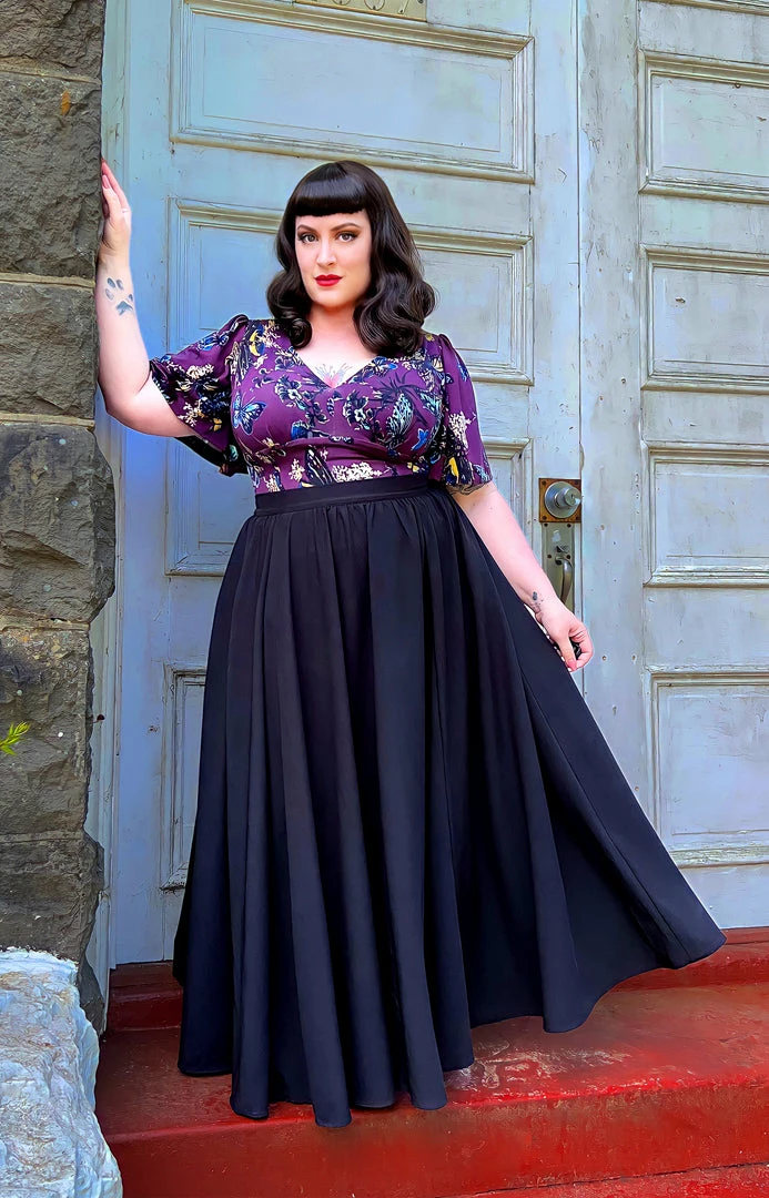 Viva Blouse In Purple Butterfly Crepe | Laura Byrnes Design 5 Viva Blouse In Purple Butterfly Crepe | Laura Byrnes Design