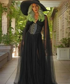 Rubber Ducky Coming Soon - Gothic Glamour Bombshell Gown In Black With Floor Length Sheer Cape Sleeves What's New, Pussycat?