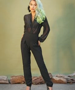 Traci Lords For Couture For Every Body Final Sale - Olivia Vintage 90's Style Tapered Pants In Black Stretch Crepe | Traci Lords