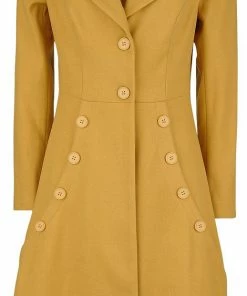 Final Sale - Nicole Coat In Mustard | Voodoo Vixen Shop All In-Stock Items By Size