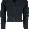 Jazmine Heart Knit Cardigan In Black | Voodoo Vixen What's New, Pussycat?