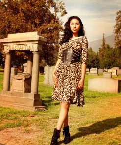 Laura Byrnes Design Marquise Faux Leather & Elastic Corset Cinch Belt