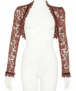 Final Sale - Gothic Glamour | Gothic Lace Bolero In Mauve | Pinup Couture Shop All In-Stock Items By Size