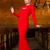 Traci Lords For Couture For Every Body Final Sale - Supreme Maxi Dress In Red With Removable Shrug | Traci Lords Shop All In-Stock Items By Size