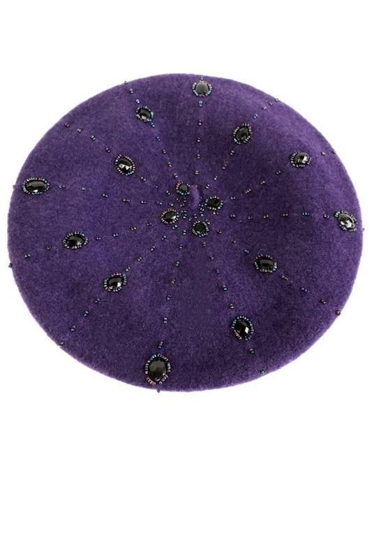 Too Too Hat What's New, Pussycat? Paint Me Like One Of Your French Girls Wool Beret In Plum 3 Too Too Hat What's New, Pussycat? Paint Me Like One Of Your French Girls Wool Beret In Plum