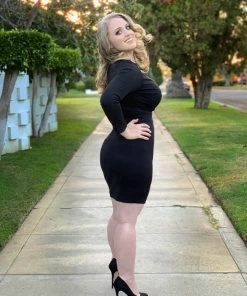 Final Sale - Theodora Mini Dress In Black Ponte De Roma | Deadly Dames