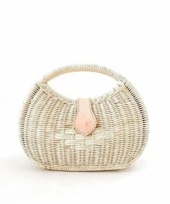 Everina Napoli Rattan Oval Bag In Ivory What's New, Pussycat?