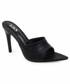 DayDay - Fashiongo What's New, Pussycat? Witch Please Pointed Sole Mules In Black Faux Leather