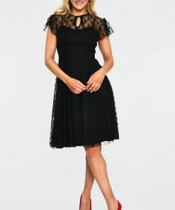 Melody Black Dress With Lace | Voodoo Vixen