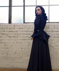 Laura Byrnes Design Final Sale - Amalie Ballerina Maxi Skirt In Black Crepe | Laura Byrnes Shop All In-Stock Items By Size