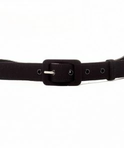 Coming Soon - 1 Inch Grommet Belt In Black Ponte | Pinup Girl Clothing Shop All In-Stock Items By Size