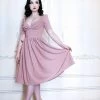 What's New, Pussycat? Paige Swing Dress In Rosewood Crepe | Pinup Couture