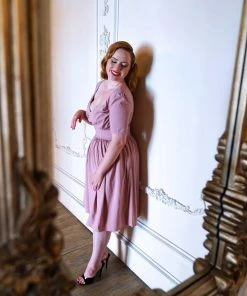 What's New, Pussycat? Paige Swing Dress In Rosewood Crepe | Pinup Couture