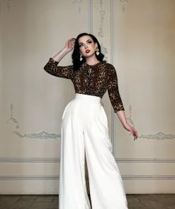 Malia Top In Leopard Jersey | Laura Byrnes Design