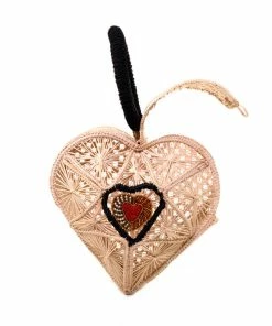 Hand Made Sagrado Corazon Raffia Purse In Natural | Evelyn Ariza What's New, Pussycat?