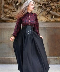 LBHM Final Sale - Serafina Top In Red On Black Capri Floral ITY | Laura Byrnes & Hope Johnstun