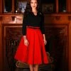 Pinupgirlclothing.com Doris Vintage Swing Skirt With Pockets In Red | Pinup Couture
