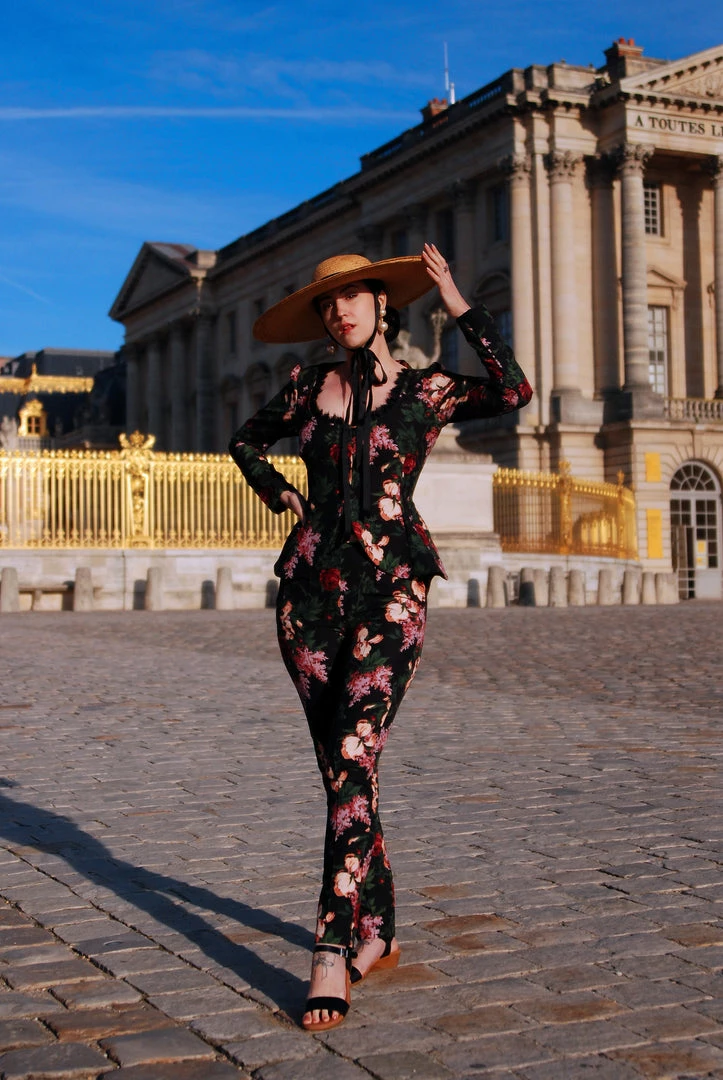 What's New, Pussycat? LB Long Trousers In Dark Bella Roses Gabardine | Laura Byrnes Design 11 What's New, Pussycat? LB Long Trousers In Dark Bella Roses Gabardine | Laura Byrnes Design