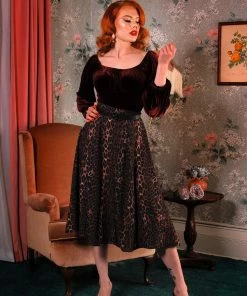 Final Sale - Viva 40s Tulip Skirt In Leopard Crepe | Laura Byrnes Design Shop All In-Stock Items By Size