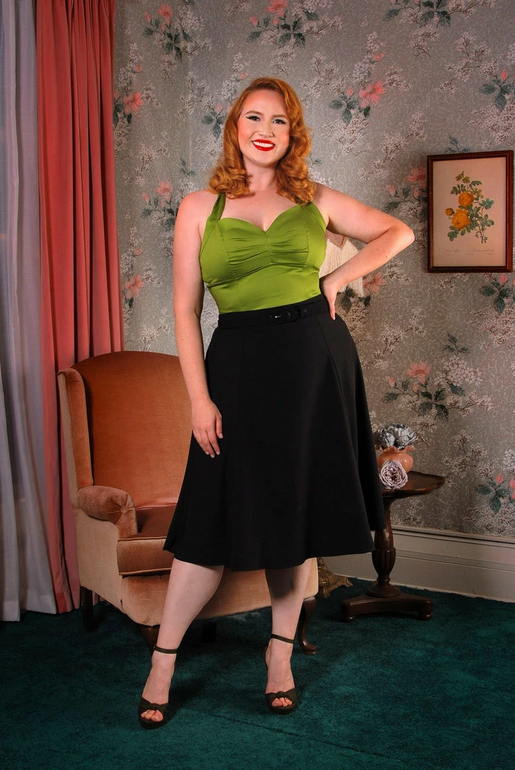 Pinup Couture Shop All In-Stock Items By Size Final Sale - Trixie Top In Olive | Laura Byrnes 3 Pinup Couture Shop All In-Stock Items By Size Final Sale - Trixie Top In Olive | Laura Byrnes