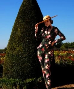 What's New, Pussycat? LB Long Trousers In Dark Bella Roses Gabardine | Laura Byrnes Design 15 What's New, Pussycat? LB Long Trousers In Dark Bella Roses Gabardine | Laura Byrnes Design