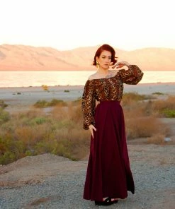 Amalie Ballerina Maxi Skirt In Cabernet Crepe | Laura Byrnes Design What's New, Pussycat?