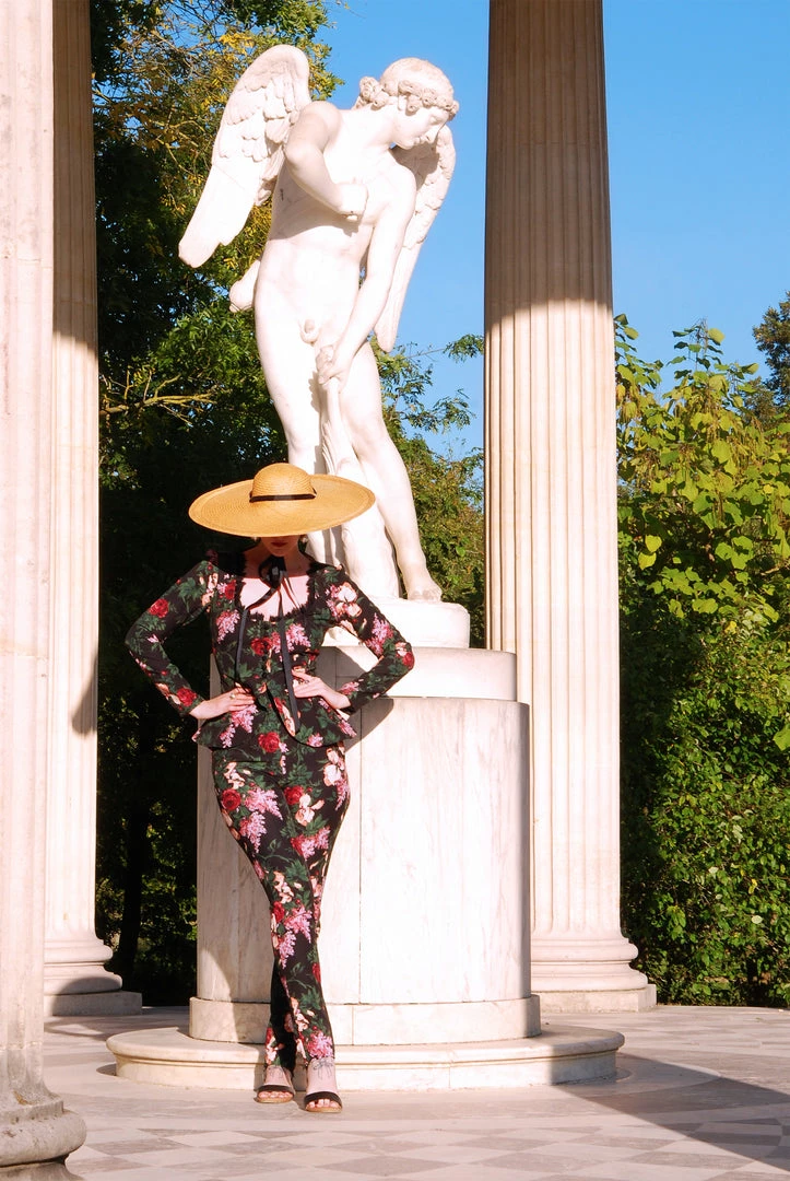 What's New, Pussycat? LB Long Trousers In Dark Bella Roses Gabardine | Laura Byrnes Design 12 What's New, Pussycat? LB Long Trousers In Dark Bella Roses Gabardine | Laura Byrnes Design