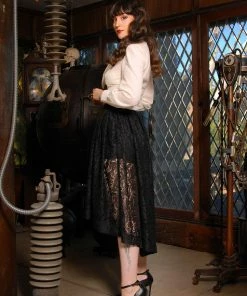 Shop All In-Stock Items By Size Final Sale - Eloise Swiss Dot Bow Blouse In Ivory Georgette | Heart Of Haute