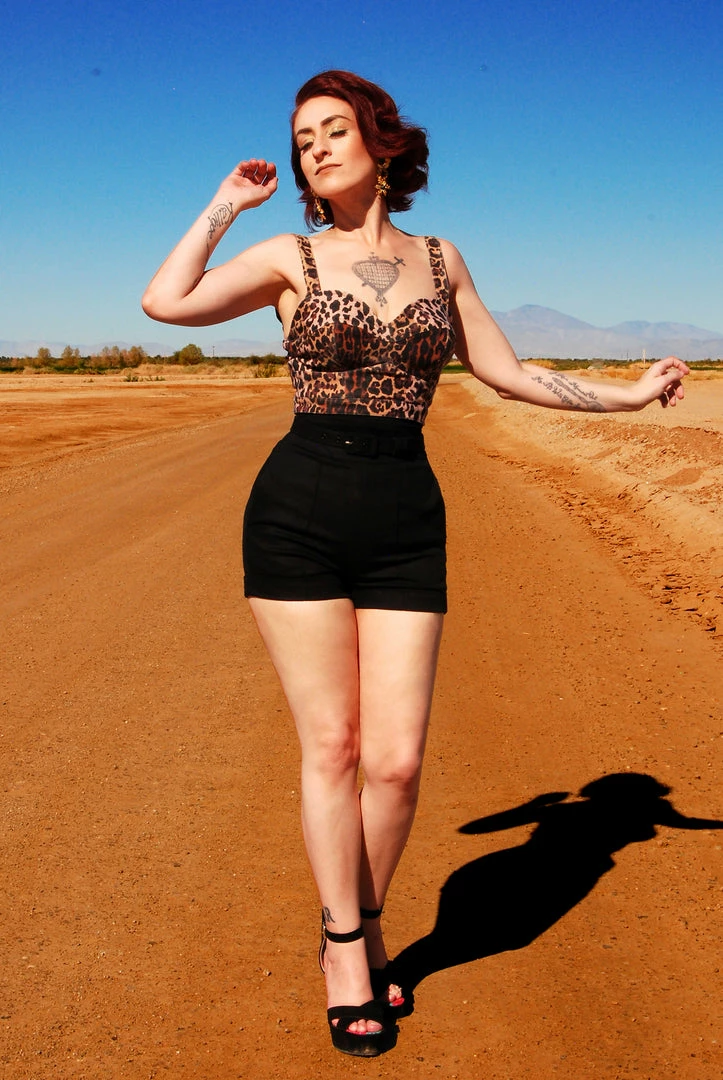 What's New, Pussycat? High Waisted Shorts In Black Twill | Laura Byrnes Design 7 What's New, Pussycat? High Waisted Shorts In Black Twill | Laura Byrnes Design