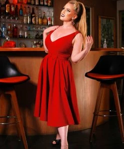 Final Sale - Tara Dress In Red Crepe | Laura Byrnes Design Shop All In-Stock Items By Size