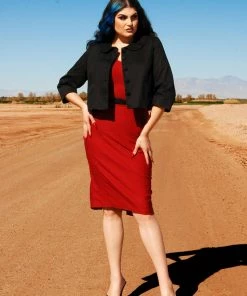 The Little Jun 60's Style Jacket In Black Twill | Laura Byrnes Design What's New, Pussycat?